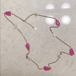 Kendra Scott multi-stone long necklace (pink)